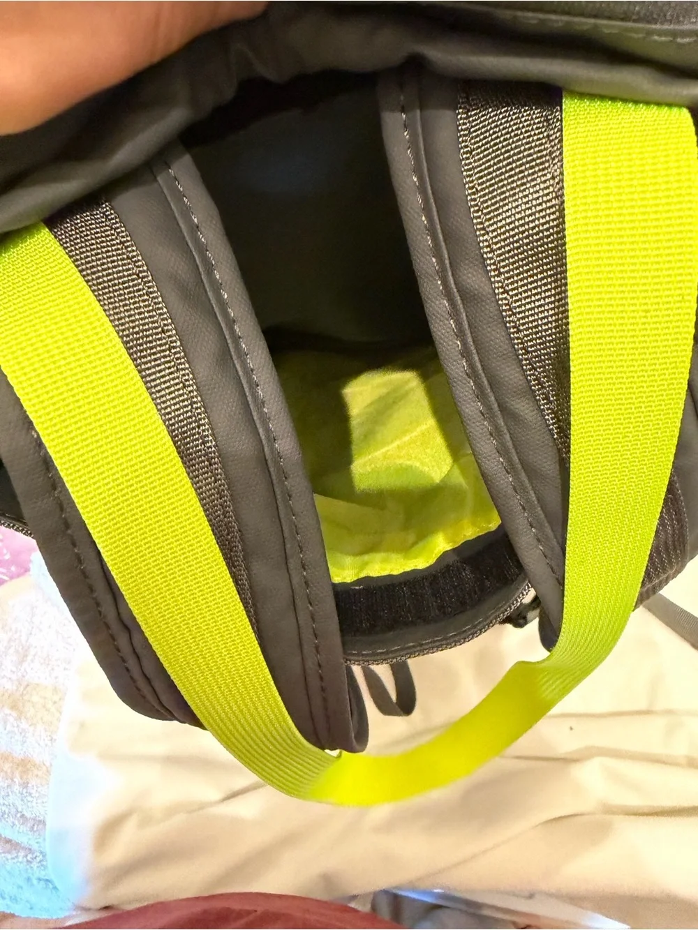 Gray Elliker Backpack with Neon Yellow Straps - Dayle Roll-Top Backpack NWT